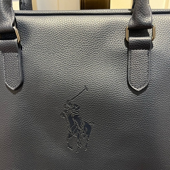 ralph lauren polo Navy duffle bag Brand New gym bag w straps! Crossbody laptop - Picture 7 of 14